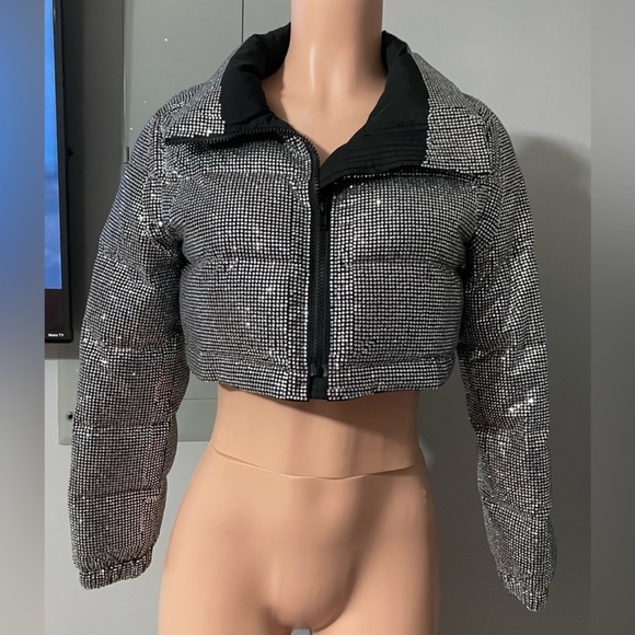 Nice Swarovski bezeled designer jacket size small - Picture 3 of 5